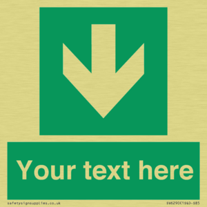 Safe condition Custom arrow down sign